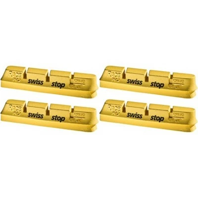 SwissStop RacePro Campagnolo Rim Brake Inserts Yellow King Compound Set of 4 3 SwissStop RacePro Campagnolo Rim Brake Inserts Yellow King Compound Set of 4