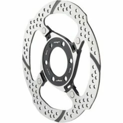 TRP 33 140mm Heat Dispersion 6-Bolt Disc Brake Rotor: 2 Piece Silver and Black
