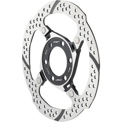 TRP 33 140mm Heat Dispersion 6-Bolt Disc Brake Rotor: 2 Piece Silver and Black 3 TRP 33 140mm Heat Dispersion 6-Bolt Disc Brake Rotor: 2 Piece Silver and Black