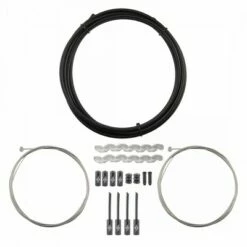 Origin8 Slick Compressionless MTB Brake Cable/Housing Kit Front and Rear Black