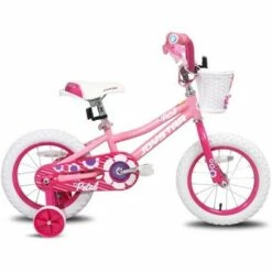 Joystar Petal Kids Toddler Pedal Bike Bicycle with Training Wheels, Rubber Air Tires, and Coaster Brakes, for Ages 2 to 4