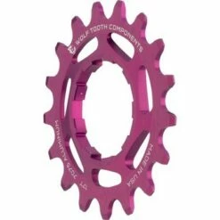 Wolf Tooth Single Speed Aluminum Cog: 17T, Compatible with 3/32" Chains, Purple