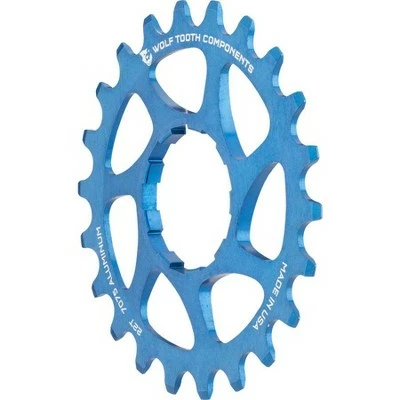 Wolf Tooth Single Speed Aluminum Cog: 22T, Compatible with 3/32" Chains, Blue 3 Wolf Tooth Single Speed Aluminum Cog: 22T, Compatible with 3/32" Chains, Blue