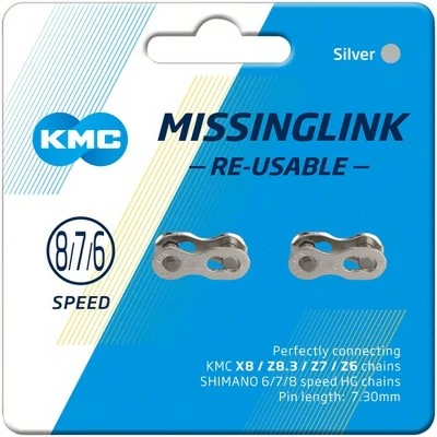 KMC Missing Link Chain Link And Pin 6 7 8 Speed Card/2 3 KMC Missing Link Chain Link And Pin 6 7 8 Speed Card/2