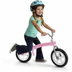Radio Flyer 800X Glide and Go Kids Pedal Free Beginner Balance Bike with Adjustable Seat Height and Bell, Ages 2.5 to 5 Years Old, Pink