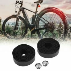 X AUTOHAUX Foam Anti Slip Handlebar Tape Bar Grip Wrap for Road Bike Bicycle Cycling 0.7" Black 2 Pcs