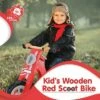 Leo & Friends Kid's' Wooden Red Scooter Bike -US Bikes & Cycling Sales 2023 unnamed file 219