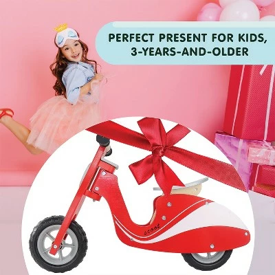 Leo & Friends Kid's' Wooden Red Scooter Bike 8 Leo & Friends Kid's' Wooden Red Scooter Bike - Image 6