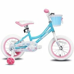 Joystar Angel Kids Toddler Training Balance Bike Bicycle with Training Wheels, Rubber Air Free Tires, and Coaster Brake, Ages 2 to 4, Blue