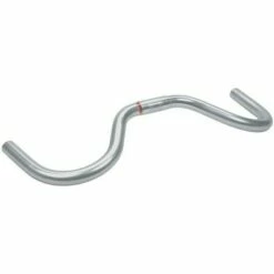 Nitto Moustache Handlebar: 25.4mm Bar Clamp 515mm Width Alloy Silver