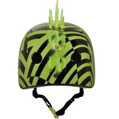 Krash! Dazzle LED Lighted Mohawk Youth Helmet - Green 4 Krash! Dazzle LED Lighted Mohawk Youth Helmet - Green - Image 2
