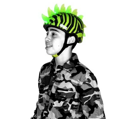 Krash! Dazzle LED Lighted Mohawk Youth Helmet - Green 8 Krash! Dazzle LED Lighted Mohawk Youth Helmet - Green - Image 6