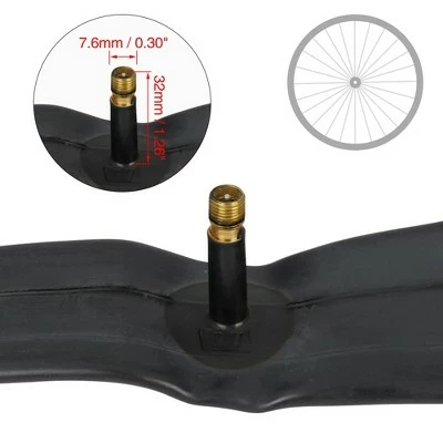 X AUTOHAUX Bike Inner Tube American Type Valve with Tire Repair Tool 2 X AUTOHAUX Bike Inner Tube American Type Valve with Tire Repair Tool