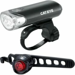 CatEye HL-EL135N Headlight and Black Orb Rear Bicycle Light Combo Kit