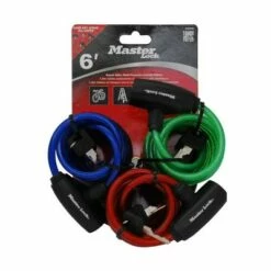 Master Lock 3pk 6' Keyed Cable
