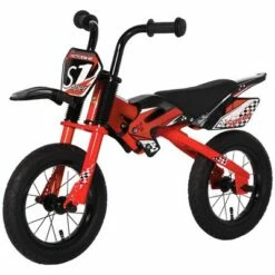 Qaba 12" Kids Balance Bike, No Pedal Training Bicycle, Motorbike Look, Steel Frame, with Air Filled Tires, Handlebar, PU Seat, for 3-6 Years Old, Red -US Bikes & Cycling Sales 2023 unnamed file 354
