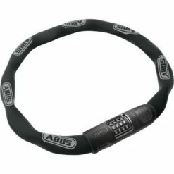 Abus 8808C Chain Lock - Combination, 2.8', 8mm Square, Black