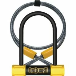OnGuard BullDog Series U-Lock 3.5 x 5.5" Black/Yellow with cable