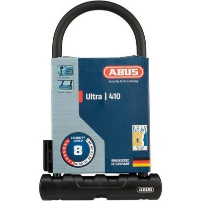 Abus Ultra 410 U-Lock 3.9 x 9" Black 3 Abus Ultra 410 U-Lock 3.9 x 9" Black