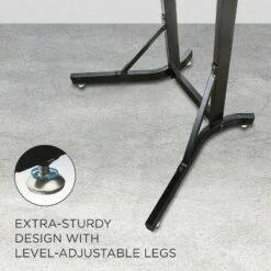 RaxGo Bike Storage Rack, 2 Bicycle Garage Floor Stand, Adjustable, Freestanding, Adjustable Hooks, For Mountain & Road bicycles, Universal For Indoor Use