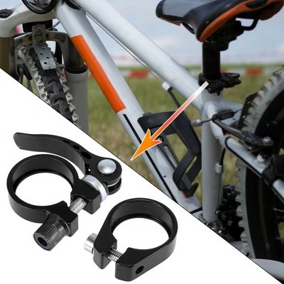 X AUTOHAUX 1 Set Bike Bicycle Seat Post Clamp Quick Release Alumium Alloy 31.8 Black 3 X AUTOHAUX 1 Set Bike Bicycle Seat Post Clamp Quick Release Alumium Alloy 31.8 Black