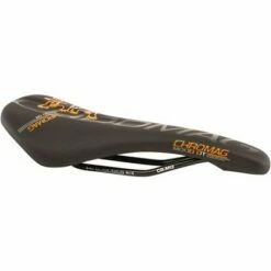 Chromag Mood DT Saddle - Chromoly, Black/Orange