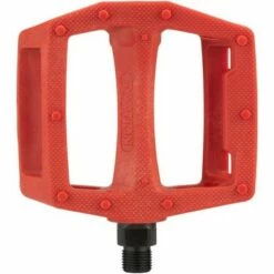 Fyxation Gates Pedals Wide Platform Composite Plastic 9/16" Red Molded Grip Stud