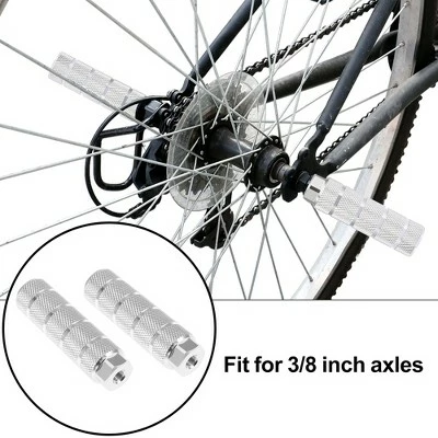 Unique Bargains 1 Pair Aluminum Alloy Stripe Cylinder Axle Rear Foot Pegs Footrests for BMX MTB Bicycle Bike Pedals 3.94"x1.10" 3 Unique Bargains 1 Pair Aluminum Alloy Stripe Cylinder Axle Rear Foot Pegs Footrests for BMX MTB Bicycle Bike Pedals 3.94"x1.10"