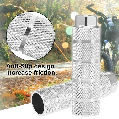 Unique Bargains 1 Pair Aluminum Alloy Stripe Cylinder Axle Rear Foot Pegs Footrests for BMX MTB Bicycle Bike Pedals 3.94"x1.10" 5 Unique Bargains 1 Pair Aluminum Alloy Stripe Cylinder Axle Rear Foot Pegs Footrests for BMX MTB Bicycle Bike Pedals 3.94"x1.10" - Image 3