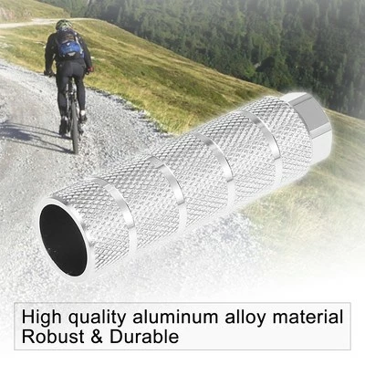 Unique Bargains 1 Pair Aluminum Alloy Stripe Cylinder Axle Rear Foot Pegs Footrests for BMX MTB Bicycle Bike Pedals 3.94"x1.10" 6 Unique Bargains 1 Pair Aluminum Alloy Stripe Cylinder Axle Rear Foot Pegs Footrests for BMX MTB Bicycle Bike Pedals 3.94"x1.10" - Image 4
