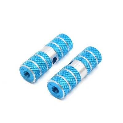 Unique Bargains Aluminum Alloy Cylinder Shaped Anti Slip Axle Foot Pegs for Bike Bicycle Pedals Blue 2.7 x 0.9" 4 Pcs 4 Unique Bargains Aluminum Alloy Cylinder Shaped Anti Slip Axle Foot Pegs for Bike Bicycle Pedals Blue 2.7 x 0.9" 4 Pcs - Image 2