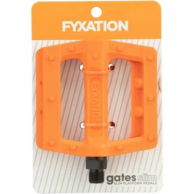 Fyxation Gates Slim Pedals - Platform, Plastic, 9/16", Orange 4 Fyxation Gates Slim Pedals - Platform, Plastic, 9/16", Orange - Image 2