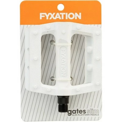 Fyxation Gates Slim Pedals - Platform, Plastic, 9/16", White 4 Fyxation Gates Slim Pedals - Platform, Plastic, 9/16", White - Image 2