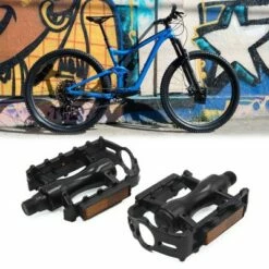 X AUTOHAUX Aluminum Alloy Anti Slip Axle Platform Pedals for Bicycle Cycling Bike Pedals Black 4.6" x 3.1" x 1.2" 2 Pcs
