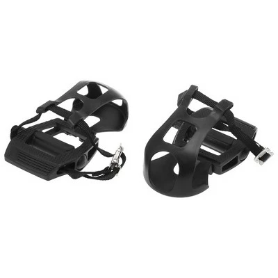 Unique Bargains Road Bicycle 9/16" Spindle Platform with Toe Clips Fixed Foot Strap Bike Pedals Black 6.77"x4.49"x3.94" 1 Pair 6 Unique Bargains Road Bicycle 9/16" Spindle Platform with Toe Clips Fixed Foot Strap Bike Pedals Black 6.77"x4.49"x3.94" 1 Pair - Image 4