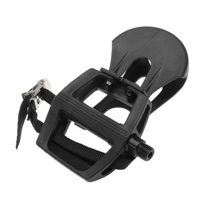 Unique Bargains Road Bicycle 9/16" Spindle Platform with Toe Clips Fixed Foot Strap Bike Pedals Black 6.77"x4.49"x3.94" 1 Pair 8 Unique Bargains Road Bicycle 9/16" Spindle Platform with Toe Clips Fixed Foot Strap Bike Pedals Black 6.77"x4.49"x3.94" 1 Pair - Image 6