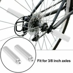 Unique Bargains Universal Aluminum Alloy Axle Rear Foot Pegs Footrests for BMX MTB Bike Bicycle Pedals Silver Tone 3.94"x1.10" 1 Pair