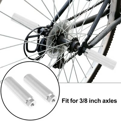 Unique Bargains Universal Aluminum Alloy Axle Rear Foot Pegs Footrests for BMX MTB Bike Bicycle Pedals Silver Tone 3.94"x1.10" 1 Pair 3 Unique Bargains Universal Aluminum Alloy Axle Rear Foot Pegs Footrests for BMX MTB Bike Bicycle Pedals Silver Tone 3.94"x1.10" 1 Pair