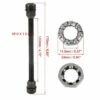 X AUTOHAUX 1 Set 9.5mm Bike Rear Solid Axle with 6mm Ball Bearings for Road Bicycle Black -US Bikes & Cycling Sales 2023 unnamed file 522