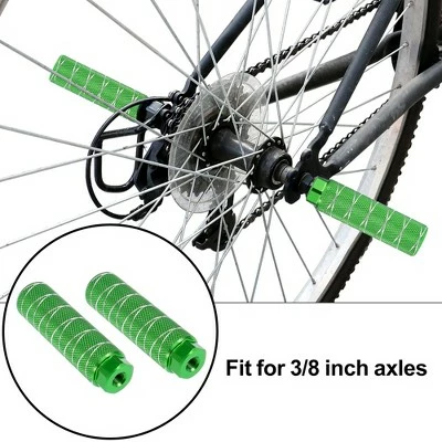 Unique Bargains Universal Axle Rear Foot Pegs Footrests for BMX MTB Bike Bicycle Axles Pedals Green 3.94"x1.10" 1 Pair 3 Unique Bargains Universal Axle Rear Foot Pegs Footrests for BMX MTB Bike Bicycle Axles Pedals Green 3.94"x1.10" 1 Pair