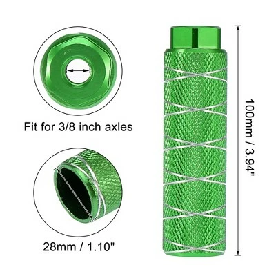 Unique Bargains Universal Axle Rear Foot Pegs Footrests for BMX MTB Bike Bicycle Axles Pedals Green 3.94"x1.10" 1 Pair 4 Unique Bargains Universal Axle Rear Foot Pegs Footrests for BMX MTB Bike Bicycle Axles Pedals Green 3.94"x1.10" 1 Pair - Image 2