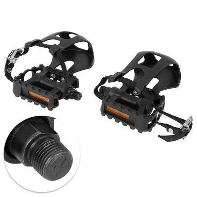 Unique Bargains Pair Road Mountain Bike Pedals with Toe Clips Foot Strap Bike Pedals 5.71"x4.53"x3.54" 2 Pcs 6 Unique Bargains Pair Road Mountain Bike Pedals with Toe Clips Foot Strap Bike Pedals 5.71"x4.53"x3.54" 2 Pcs - Image 4