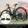 Unique Bargains Pair Road Mountain with Strap Belt Foot Strap Bike Pedals Black 5.12"x4.72"x2.09" 2 Pcs