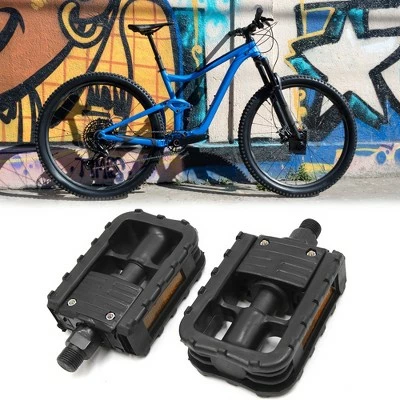 X AUTOHAUX Aluminum Alloy Mountain Bicycle Non-slip Folding Platform Pedals Pair Bike Pedals 4.7" x 2.8" x 1.2" Black 1 Pair 3 X AUTOHAUX Aluminum Alloy Mountain Bicycle Non-slip Folding Platform Pedals Pair Bike Pedals 4.7" x 2.8" x 1.2" Black 1 Pair