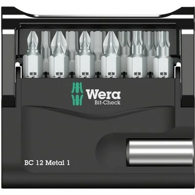 Wera Bit-Check 12 Metal 1 Bit Holder and Bit Set - 1/4" Drive 3 Wera Bit-Check 12 Metal 1 Bit Holder and Bit Set - 1/4" Drive