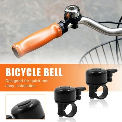 X AUTOHAUX 22mm Handlebar Dia Aluminum Alloy Bicycle Ring Alarm Sound Horn Bike Bells Black 2.2" x 0.9" x 2" 2pcs 3 X AUTOHAUX 22mm Handlebar Dia Aluminum Alloy Bicycle Ring Alarm Sound Horn Bike Bells Black 2.2" x 0.9" x 2" 2pcs
