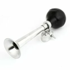X AUTOHAUX Rubber Bulb 2cm Dia Clasp Stainless Steel Horn Silver Tone for Bike Bike Bells Black 8" x 2.4" x 2.7" 1 Pc