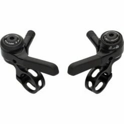 microSHIFT Thumb Shifter Set, 9-Speed, Double/Triple, Shimano Compatible, Black
