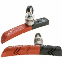 Kool-Stop Mountain V-Brake Pads Threaded Post Dual Compound Black and Salmon