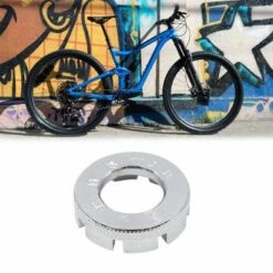 X AUTOHAUX Bicycle Bike Cycling 8 Way Spoke Nipple Key Wheel Rim Spanner Wrench Repair Tool 1.5" x 0.5" Silver Tone 1 Pc